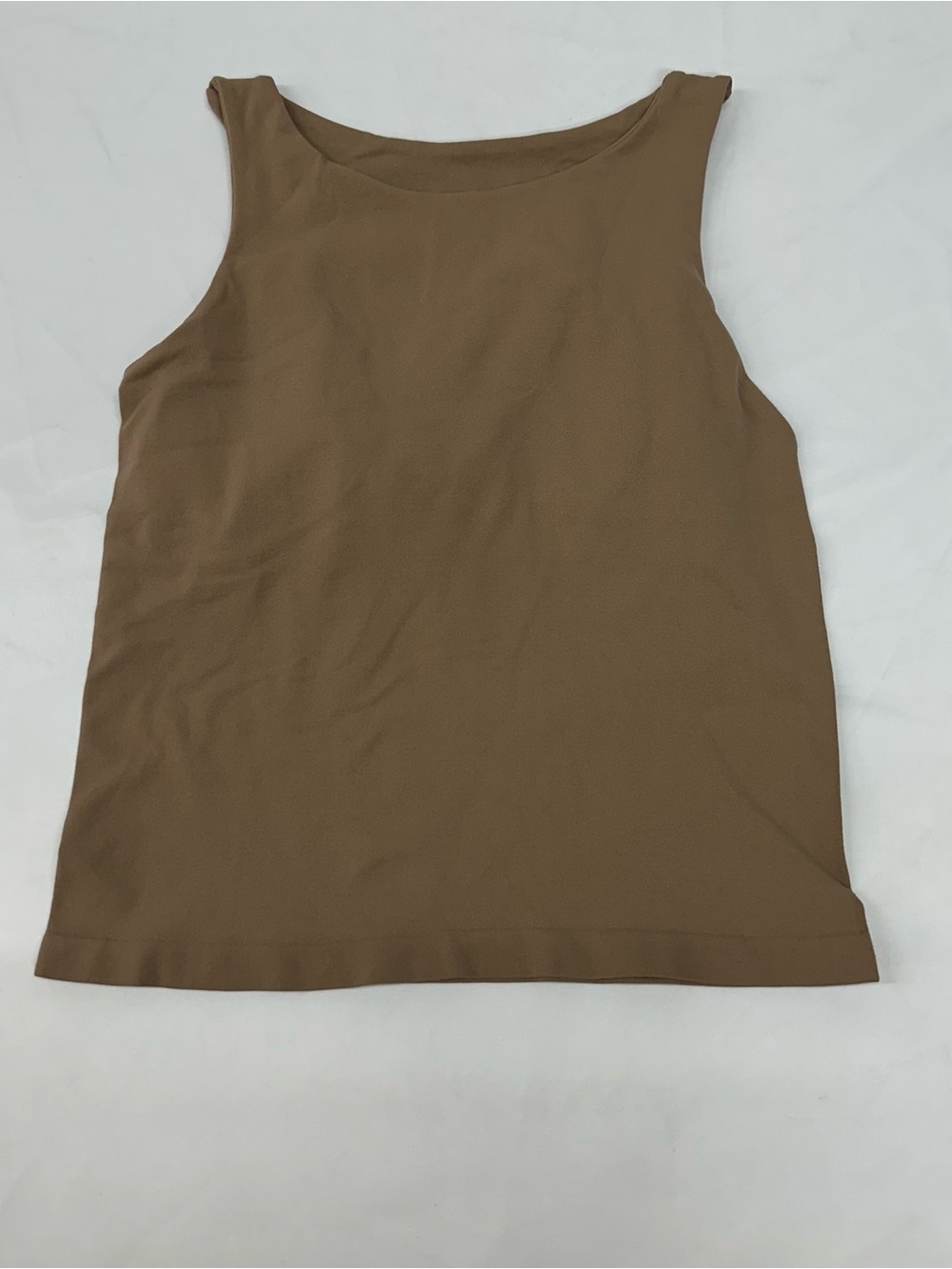 Free People Ribbed Scoop-Neck Tank in Cocoa